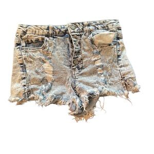 Distressed Denim Shorts
